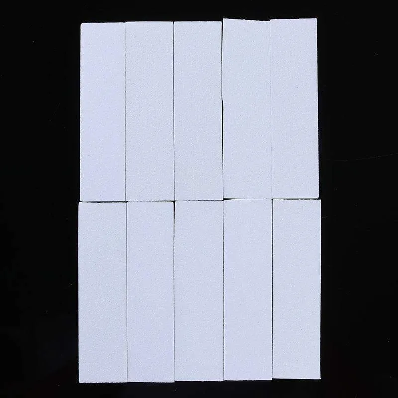 10 Pcs Nail Art File Set White Color Nail Buffers Sanding Grinding Block Sponge Form Pedicure  Nail Art Tool Kit