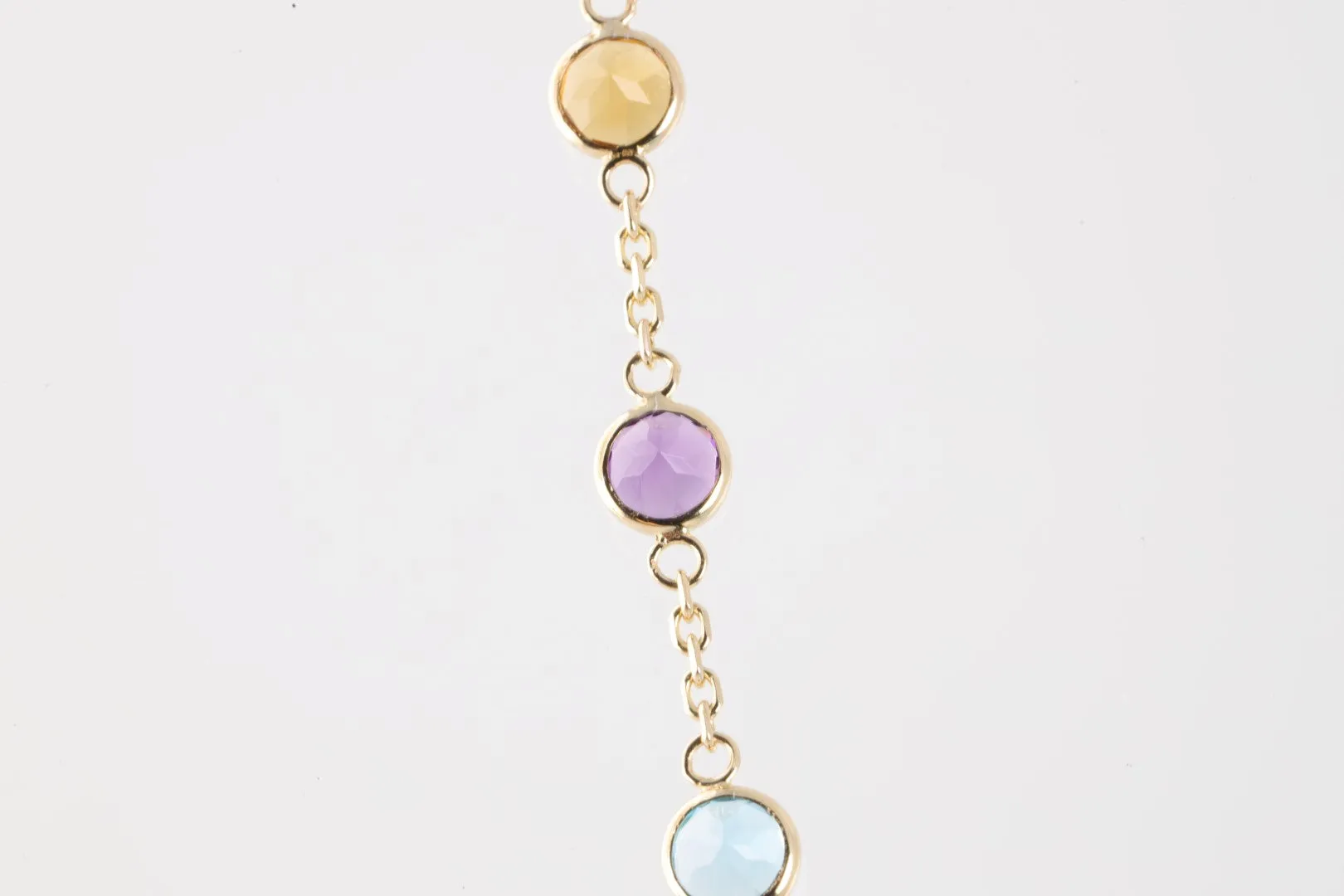 17" 14k Yellow Gold 8.00tcw Multi-Stone Station Necklace (4.83g.)