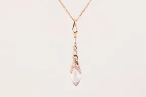 18" Rose Gold 9.24tcw Amethyst & 0.21tcw Diamond Necklace (6.79g.)