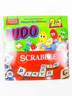 2 in 1 LUDO   Scrabble Set - 12" x 12"