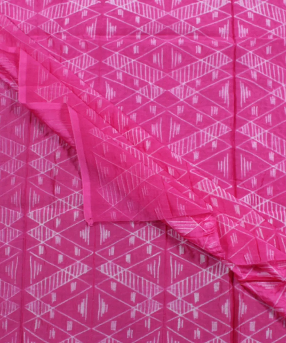 2.5 m Pink tie dye cotton silk shibori kurta material