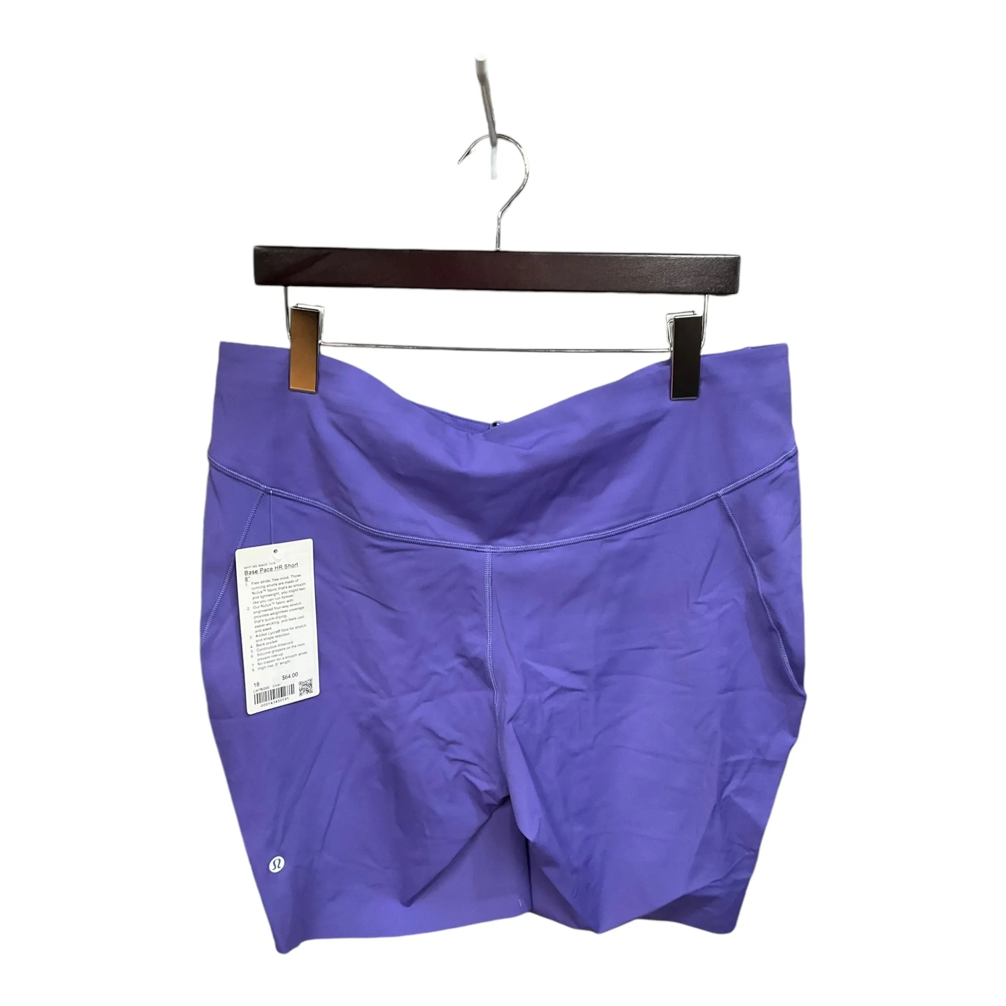 Athletic Shorts By Lululemon In Purple, Size: 1x