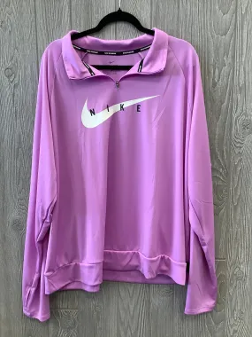 Athletic Top Long Sleeve Crewneck By Nike In Purple, Size: 3x