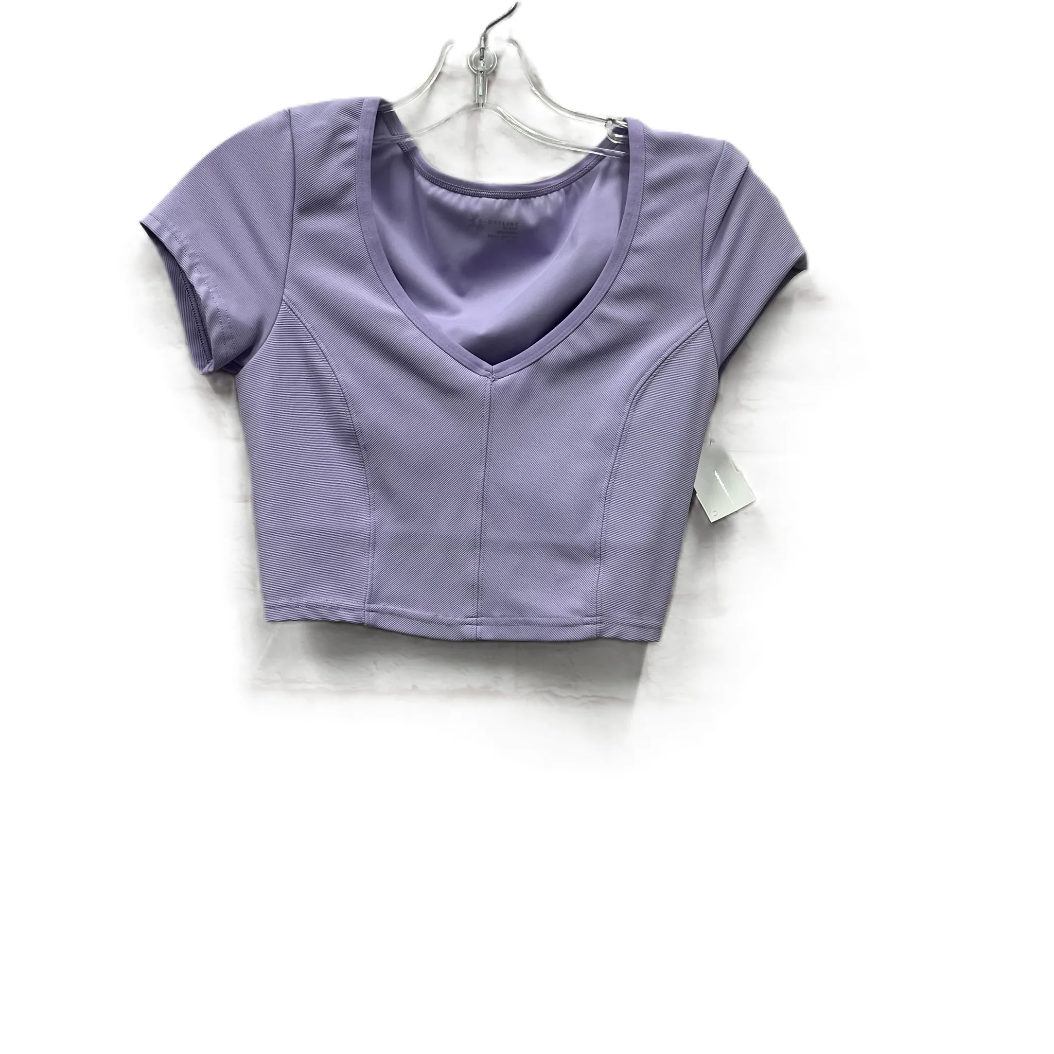 Athletic Top Short Sleeve By Aerie In Purple, Size: S