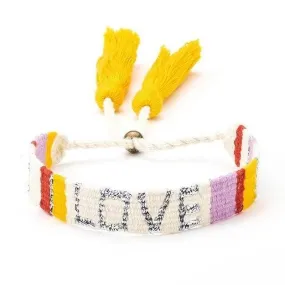 Atitlan LOVE Bracelet - White & Red