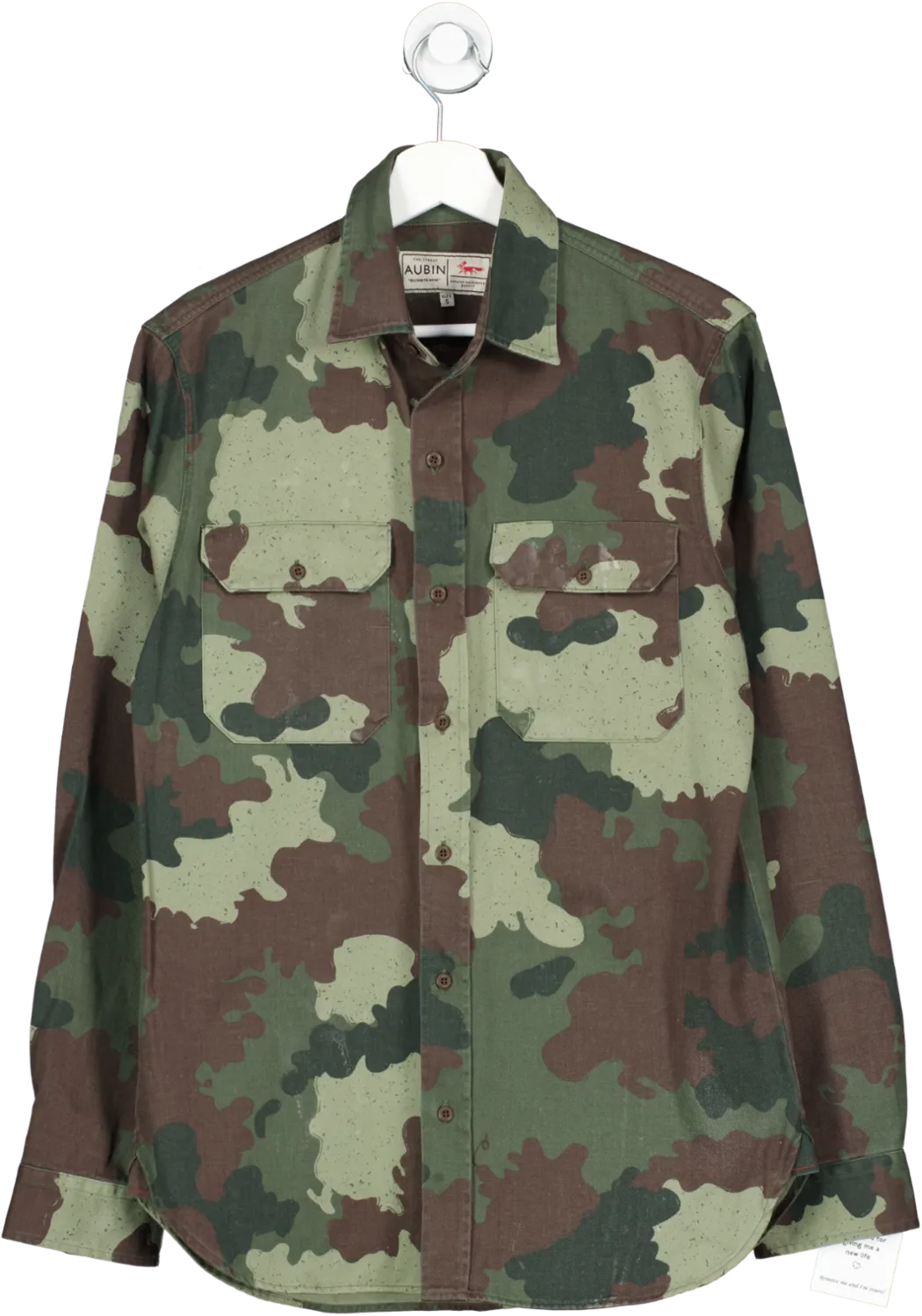 Aubin Green Cotton Camo Worker Jacket UK S