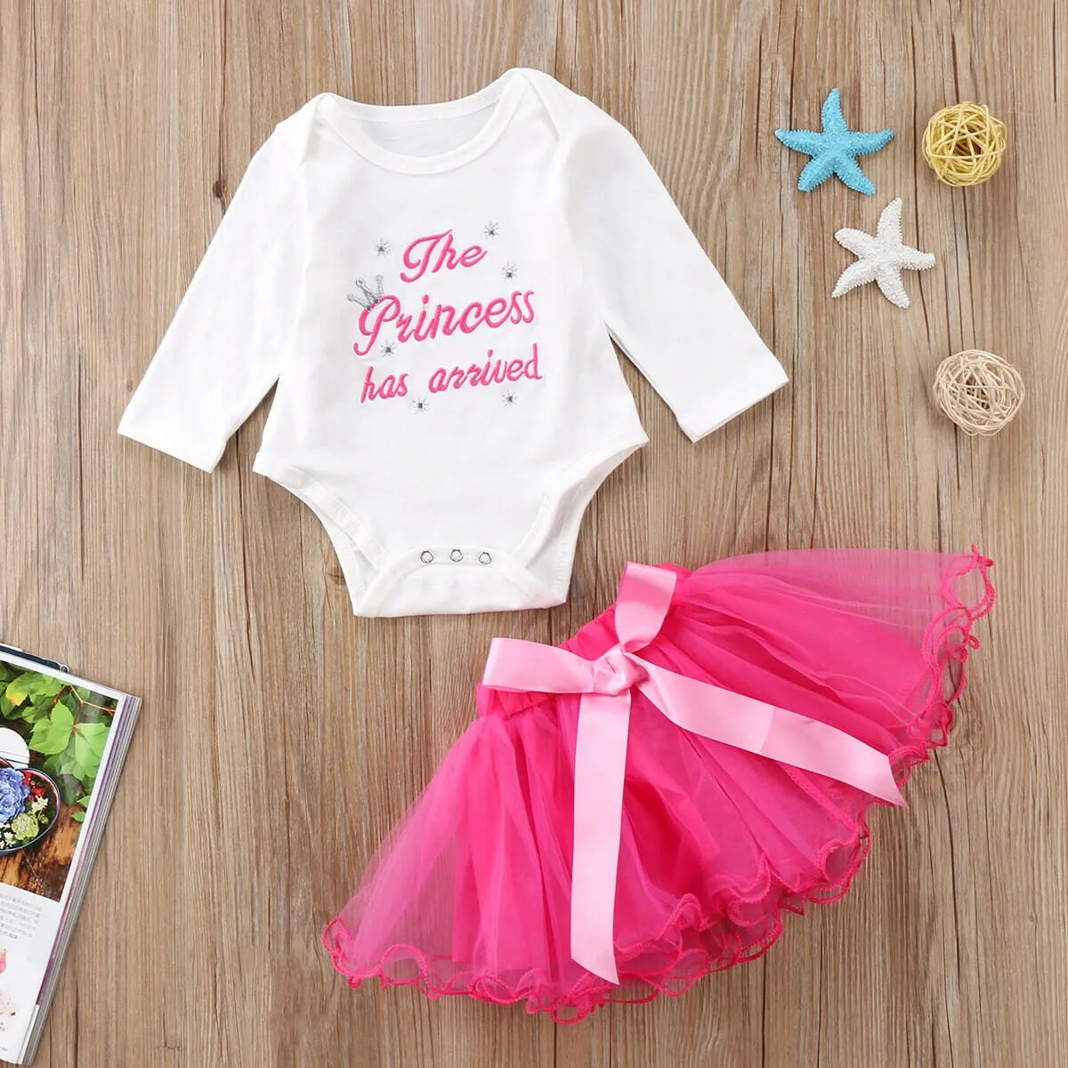 Baby Girl Romper Bodysuit Tutu Skirts Outfits Set