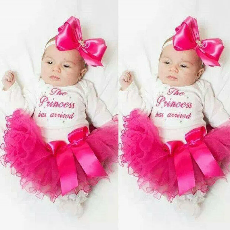 Baby Girl Romper Bodysuit Tutu Skirts Outfits Set