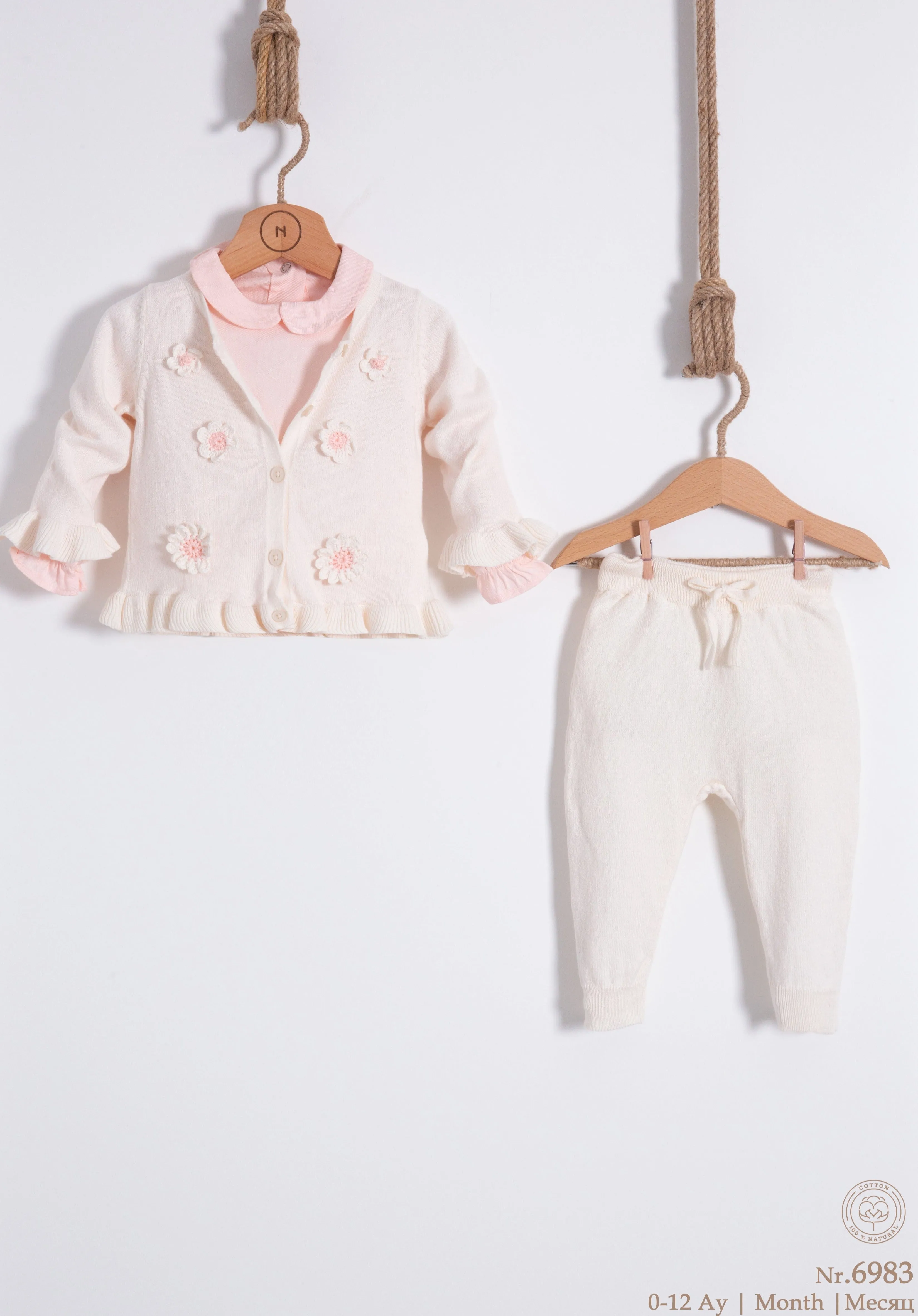 Baby girls 3-Tlg. Set mit Gnseblümchen Motiv Organic cotton -6983