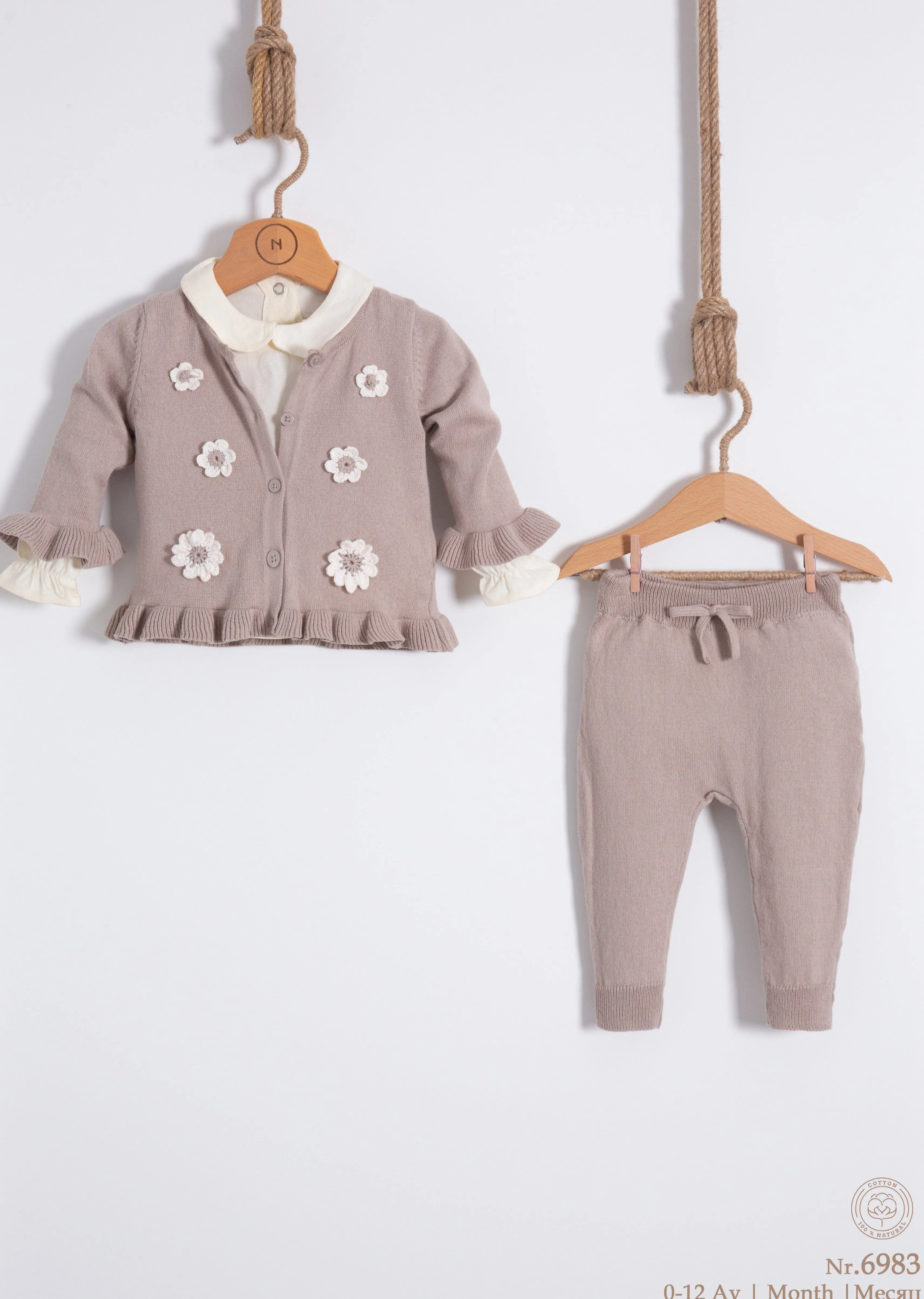 Baby girls 3-Tlg. Set mit Gnseblümchen Motiv Organic cotton -6983