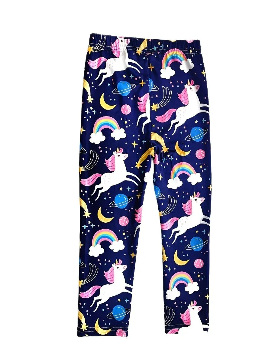 Baby Girls Unicorn 3D 4-12Y Pencil Leggings