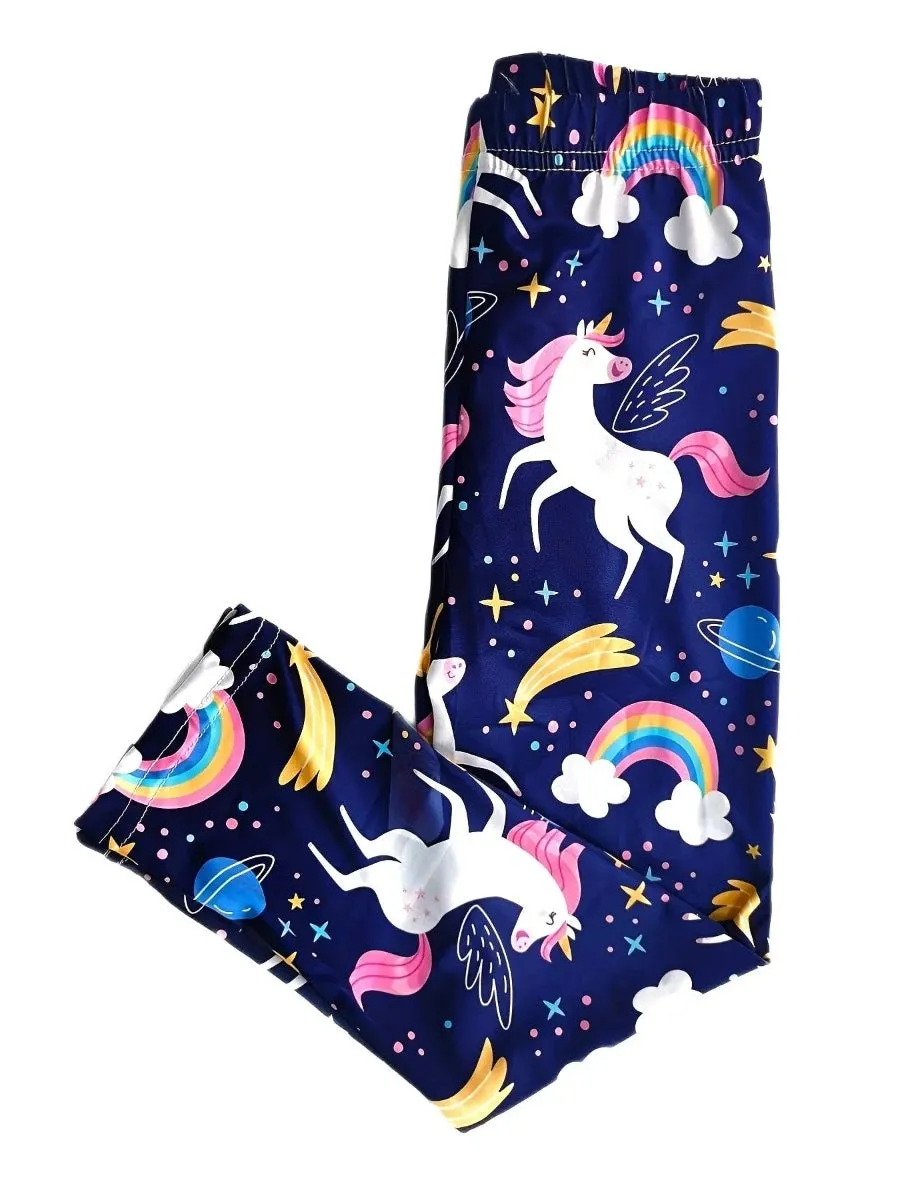 Baby Girls Unicorn 3D 4-12Y Pencil Leggings