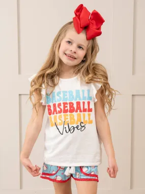 Baseball Vibes Ruffle Outfit