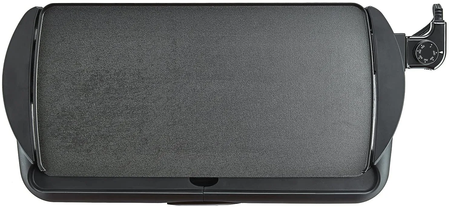 BELLA 10.5 Inch by 20 Inch Electric Non Stick Griddle, Black BPA-FREE