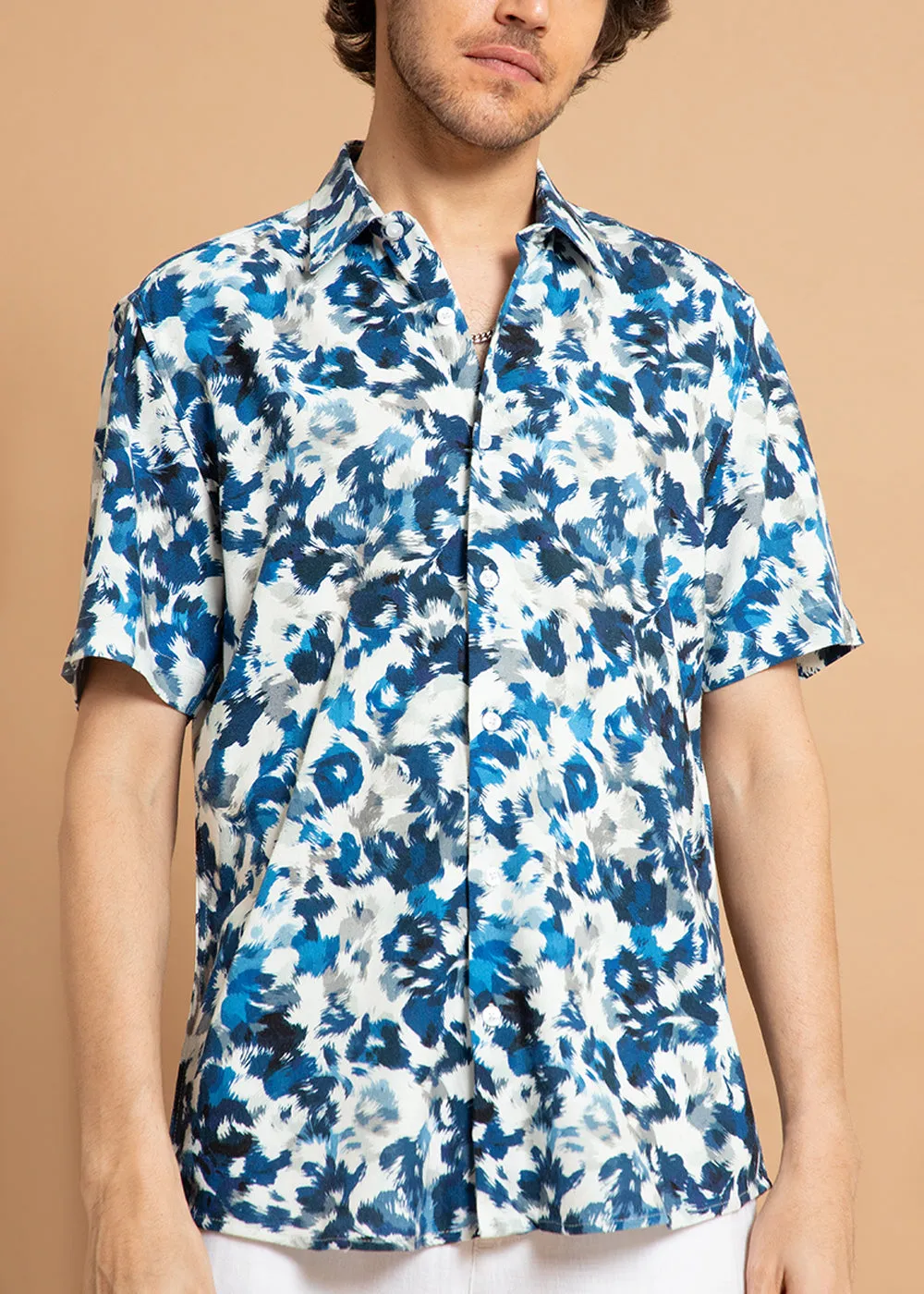 Blue Ethereal Half Sleeve shirt