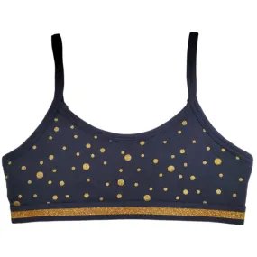 Blue Kids Golden Spots Organic Cotton Bralette #12682 A