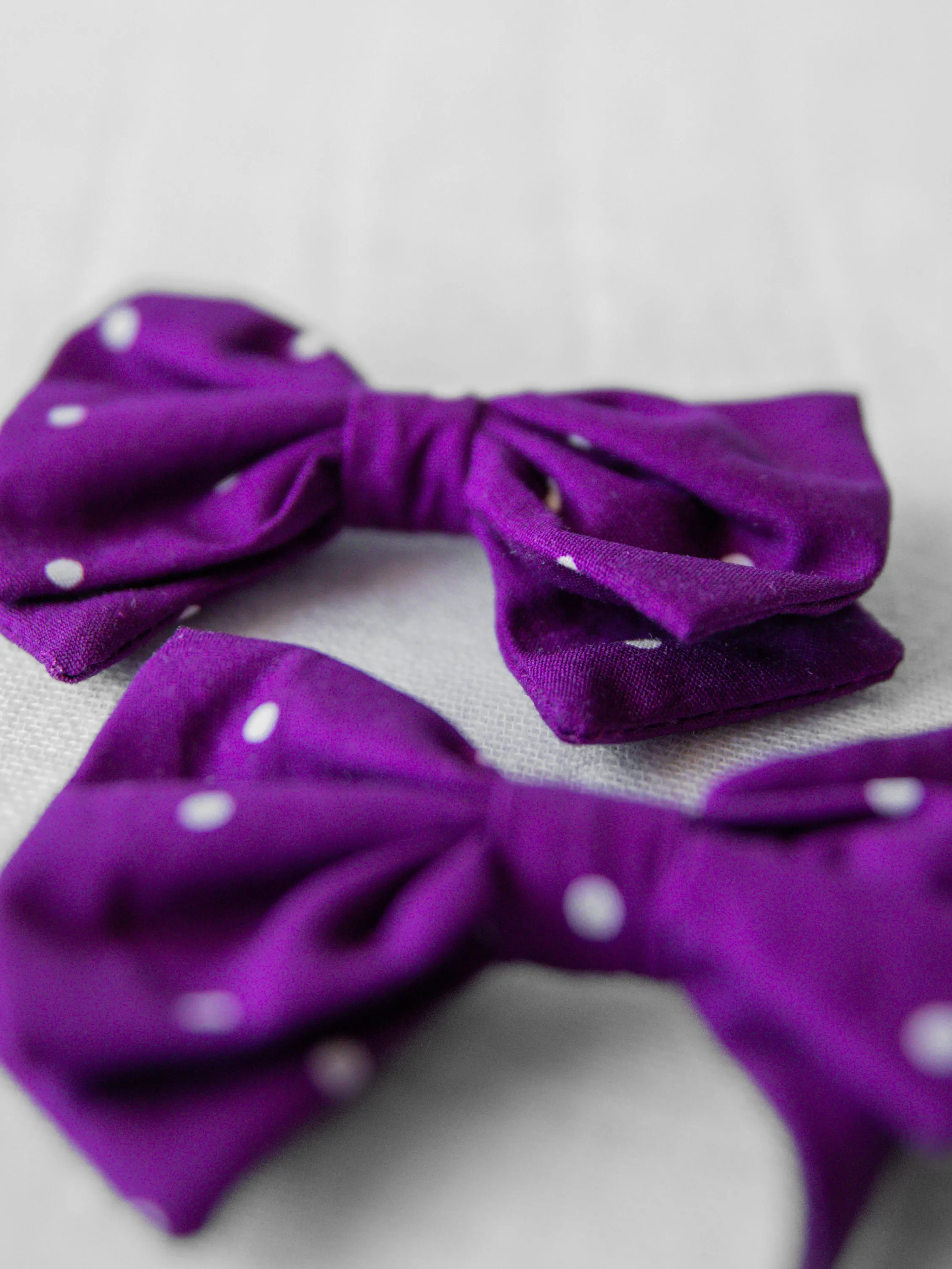 Bow Set Duo - Purple Dot