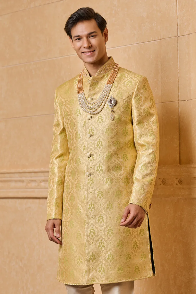 Brocade Indo With Zardozi Embroidery