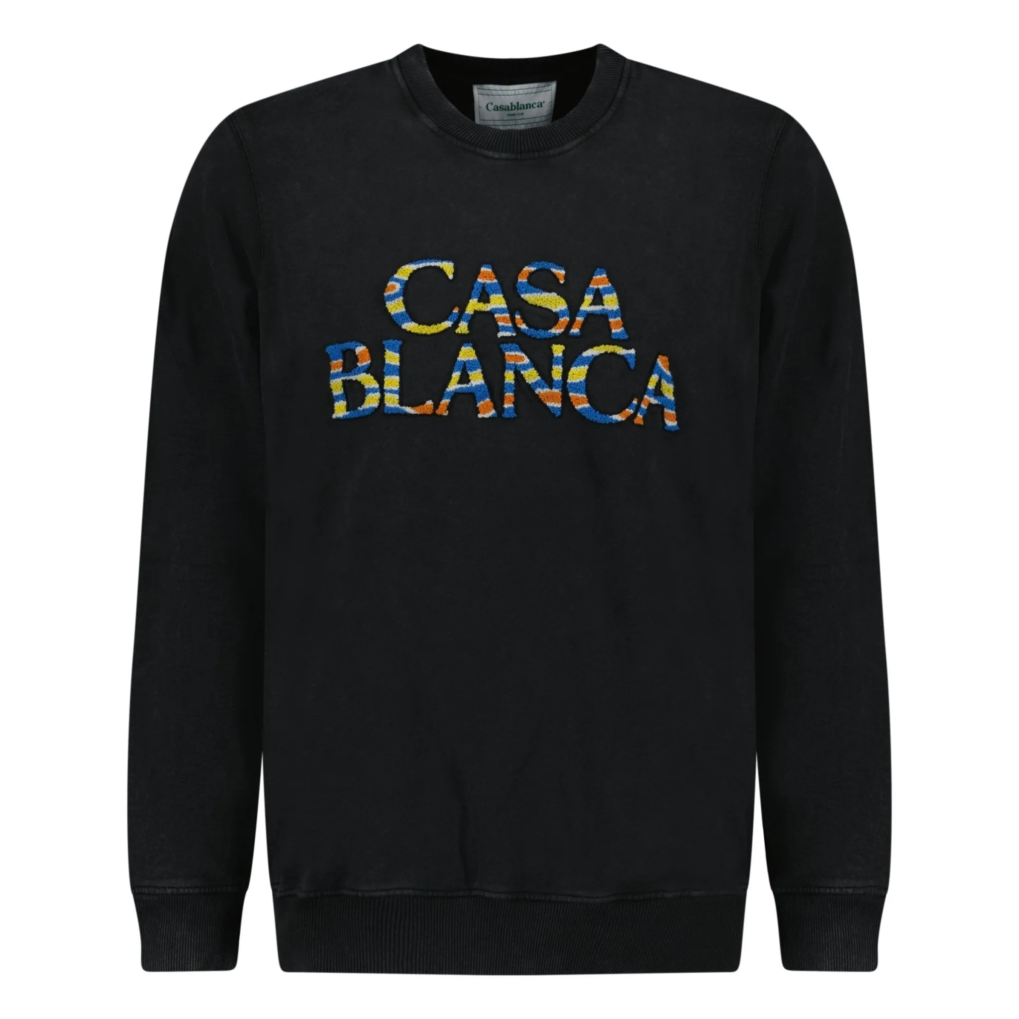 CASABLANCA  ANGE DE JOUR LOGO-APPLIQUD ORGANIC COTTON-JERSEY SWEATSHIRT