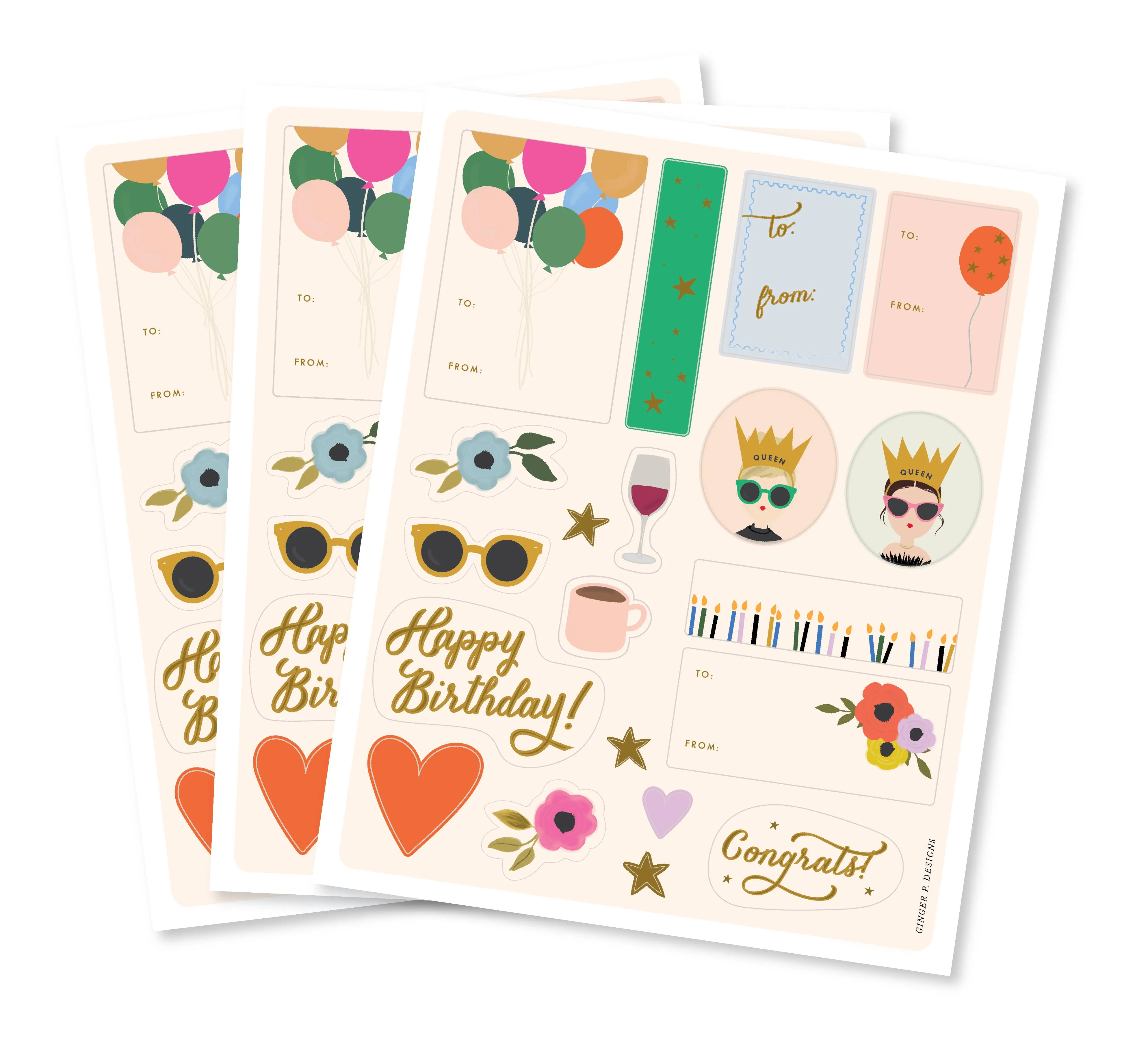 Celebration Sticker Sheets