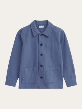 Crushed cotton overshirt - GOTS/Vegan - Moonlight Blue