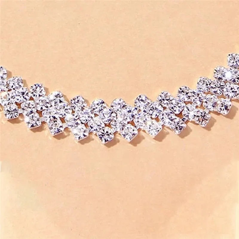 Cubic Zirconia Chain Anklet