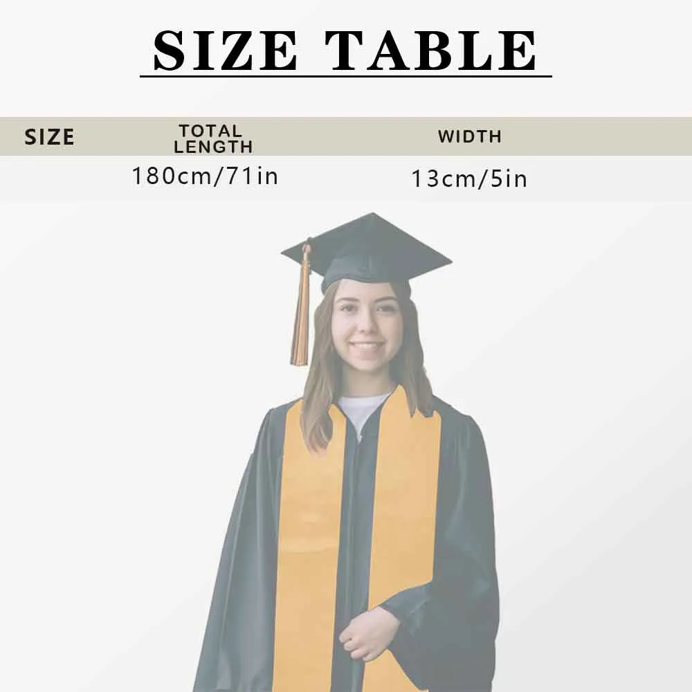 Custom Text Magic Tassel Graduation Stoles Sash Class of 2024 Graduation Gift