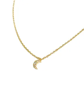 CZ Crescent Choker Necklace