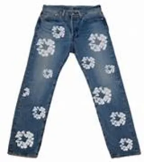 Denim Tears x Levi's Cotton Wreath Jean Men's Light Wash