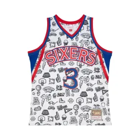 Doodle Swingman Allen Iverson Philadelphia 76ers 1996-97 Jersey TFSM1266LAL96SO