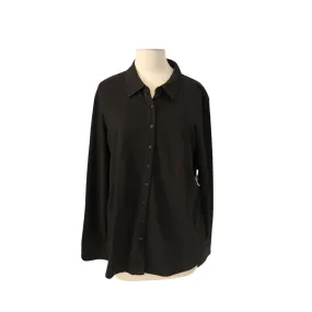 GAP Black Long Cotton Knit Collared Shirt | Brand New |