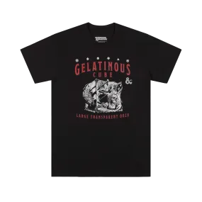 Gelatinous Cube Large Transparent Ooze Black Tee