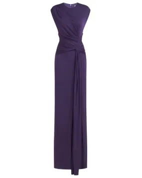 Giovanna Gown in Matte Jersey (Aubergine)