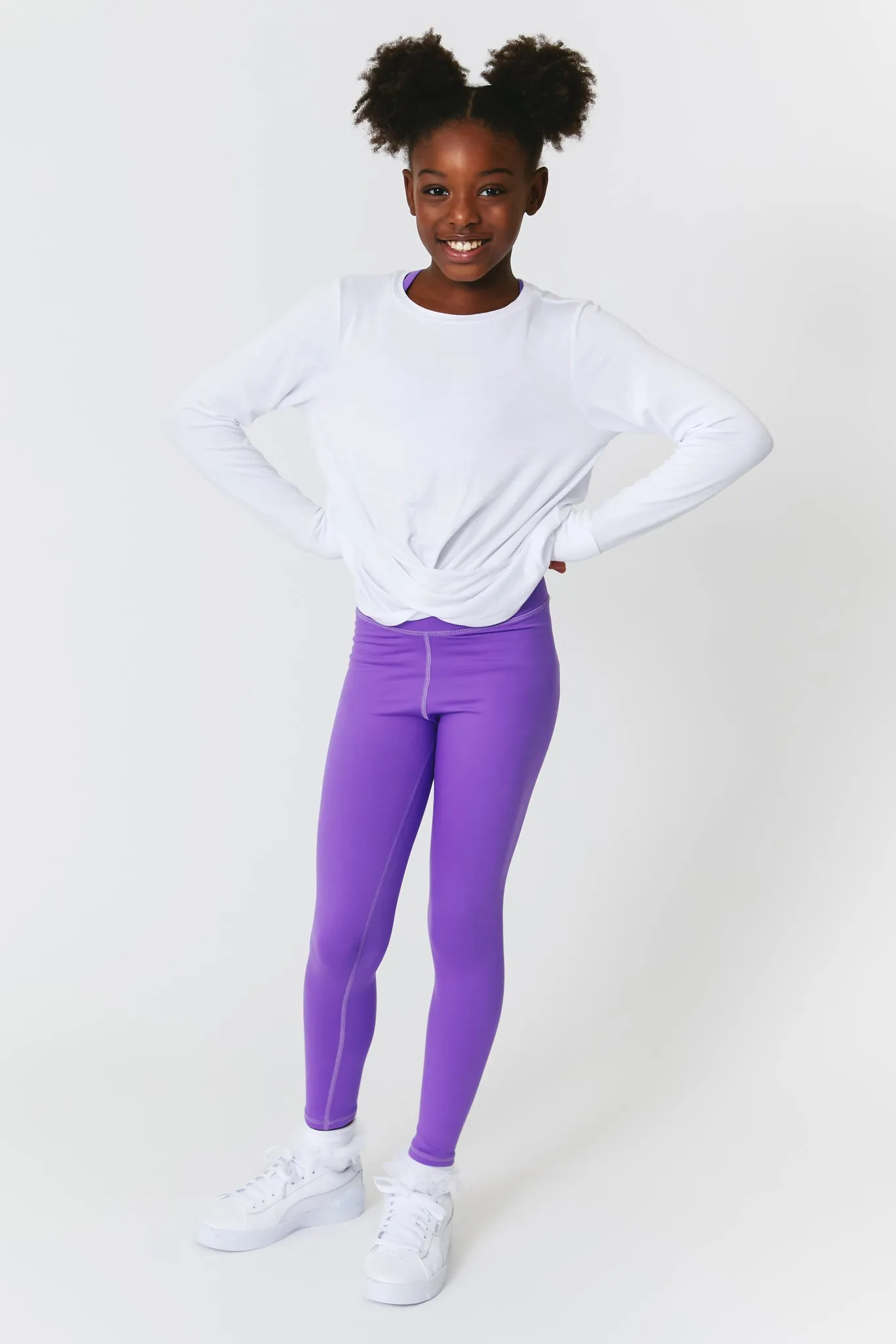 Girls TLC Leggings in Electric Purple