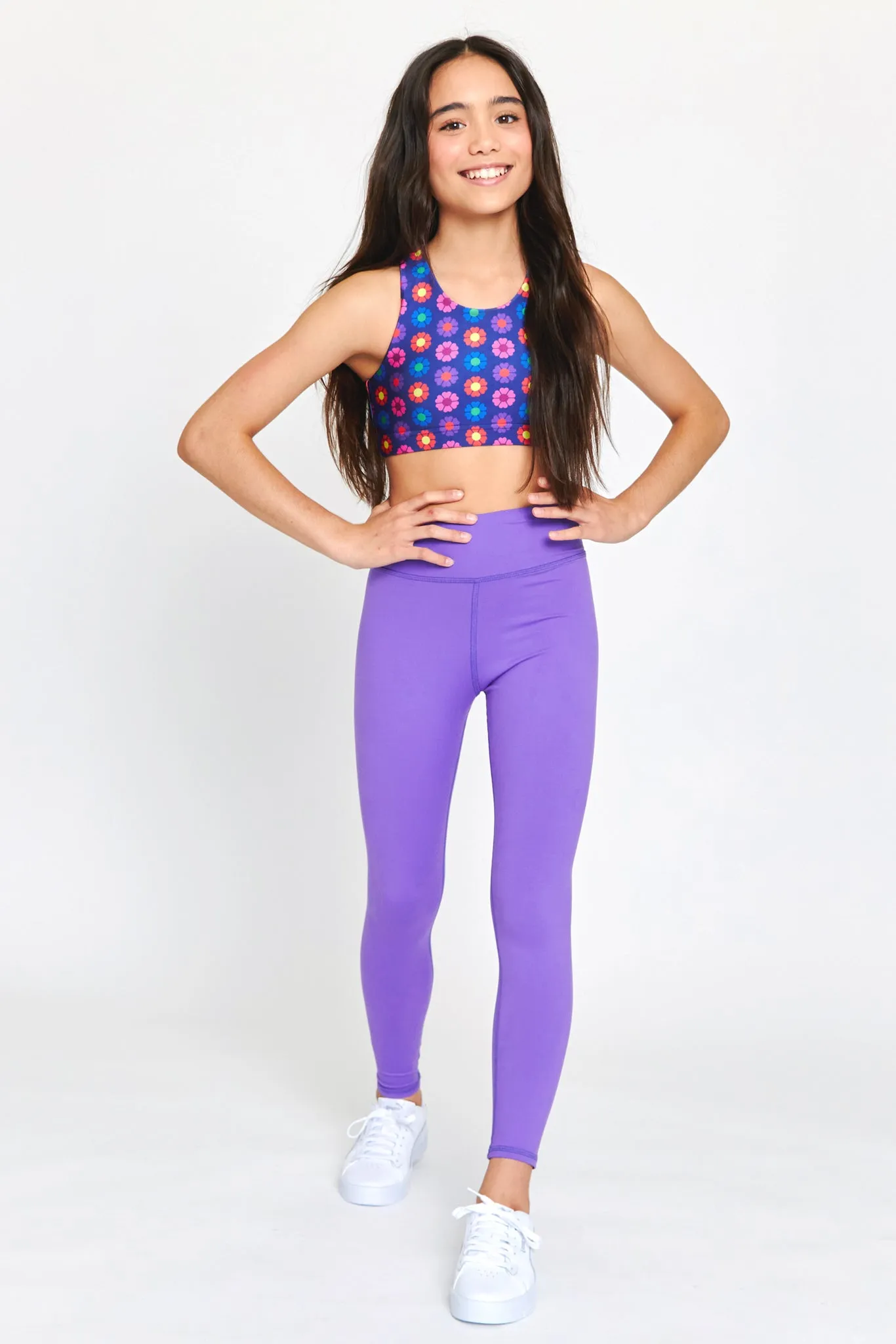 Girls TLC Leggings in Electric Purple