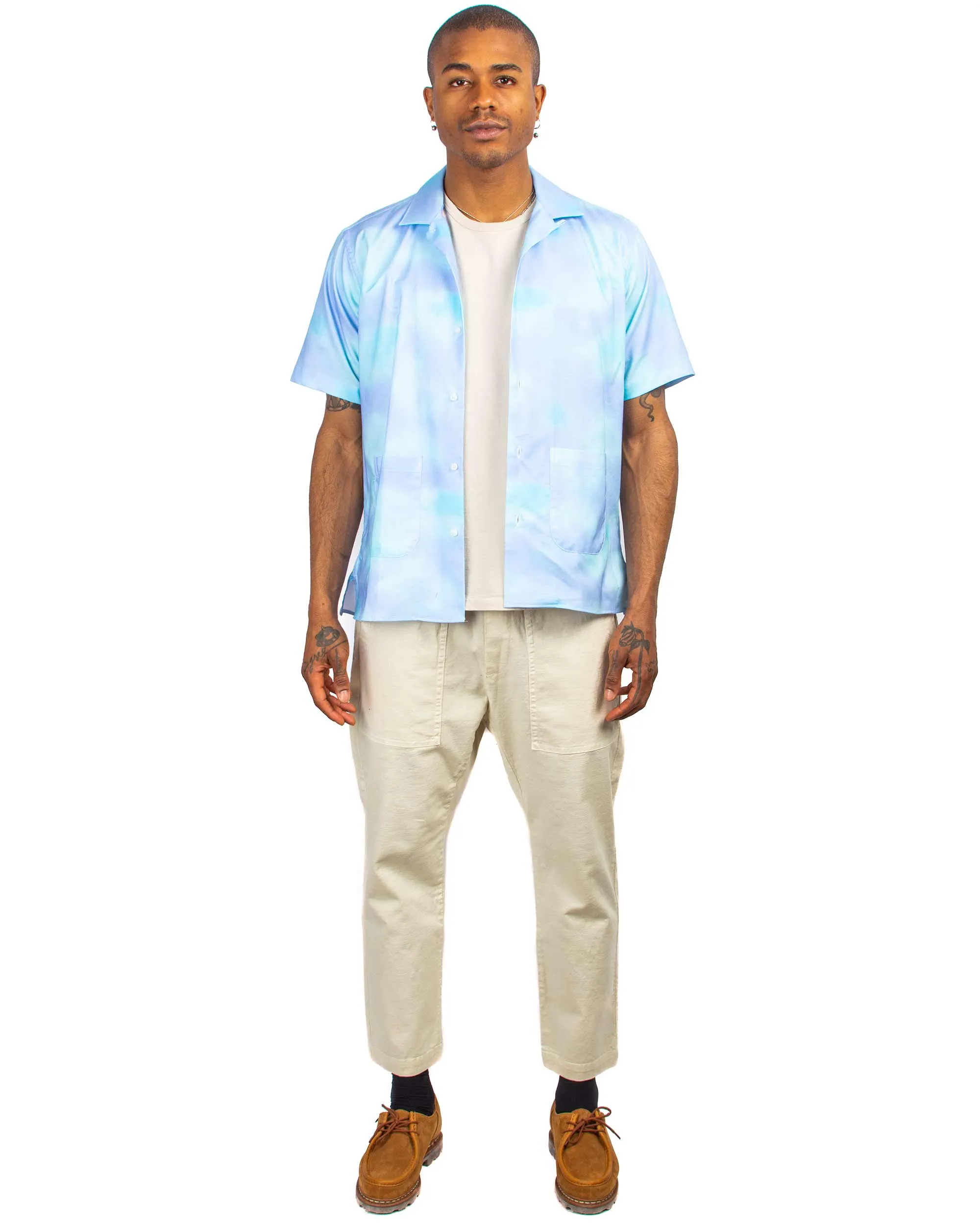 Gitman Vintage Bros. Blue Cotton Candy Oxford Beach Shirt