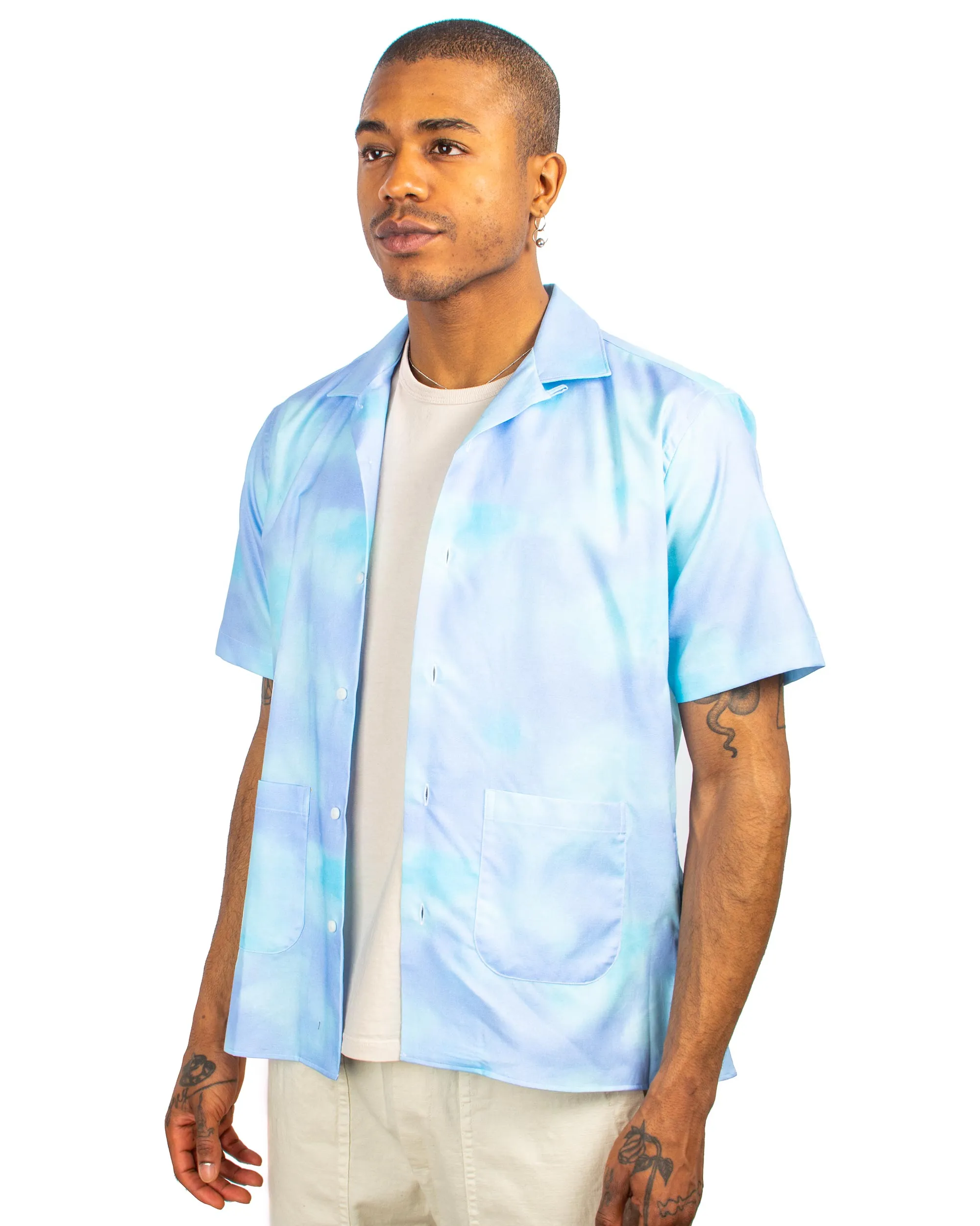 Gitman Vintage Bros. Blue Cotton Candy Oxford Beach Shirt