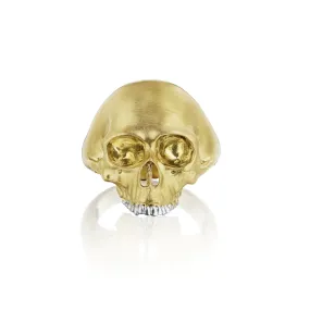 Gold Skull Pinky Ring