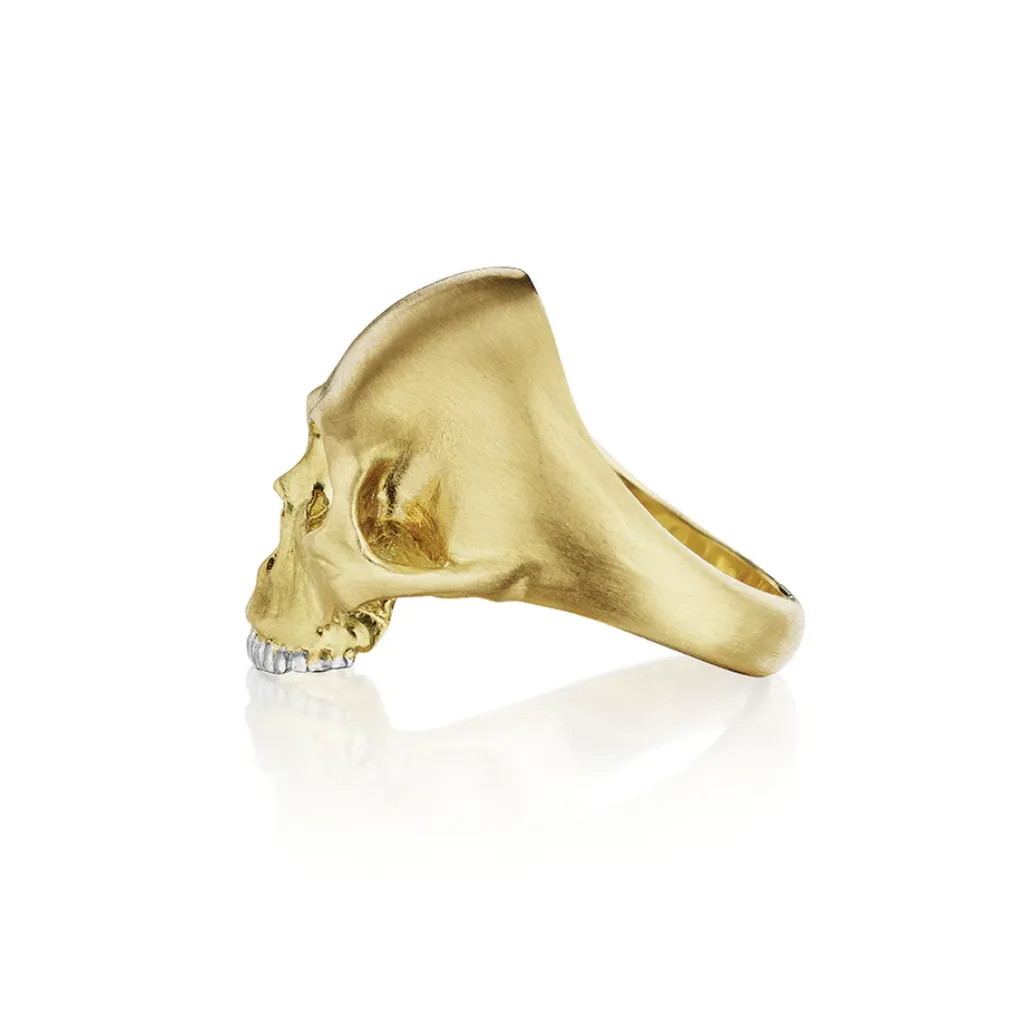 Gold Skull Pinky Ring