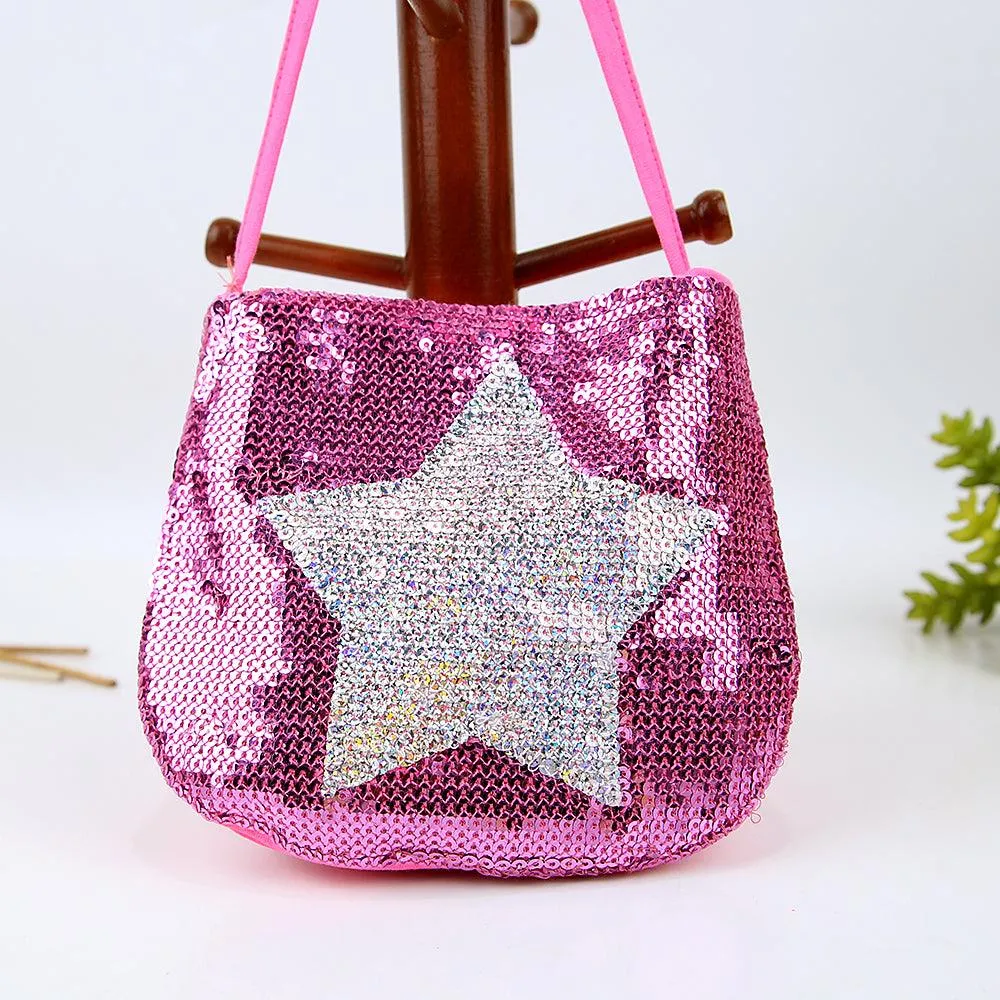 Imported Stylish Sequin Cross Body Cotton Bag For Girls