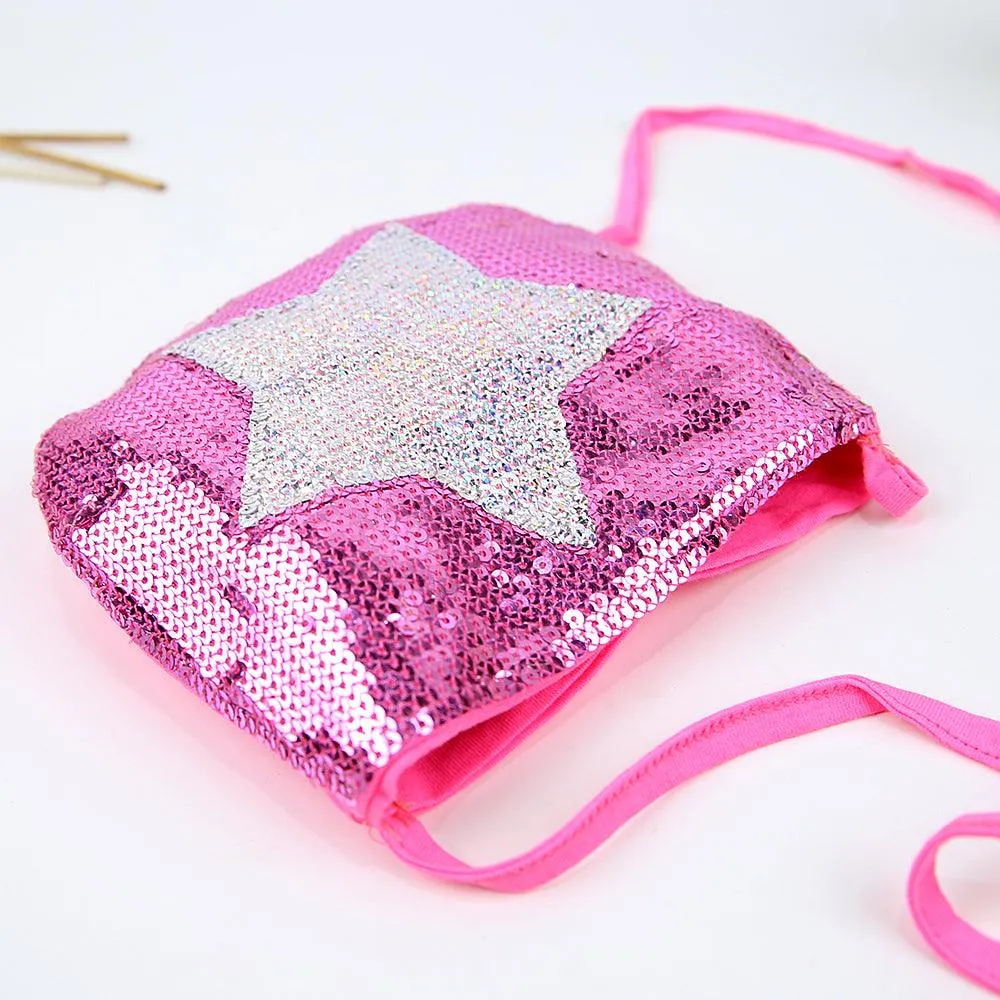 Imported Stylish Sequin Cross Body Cotton Bag For Girls