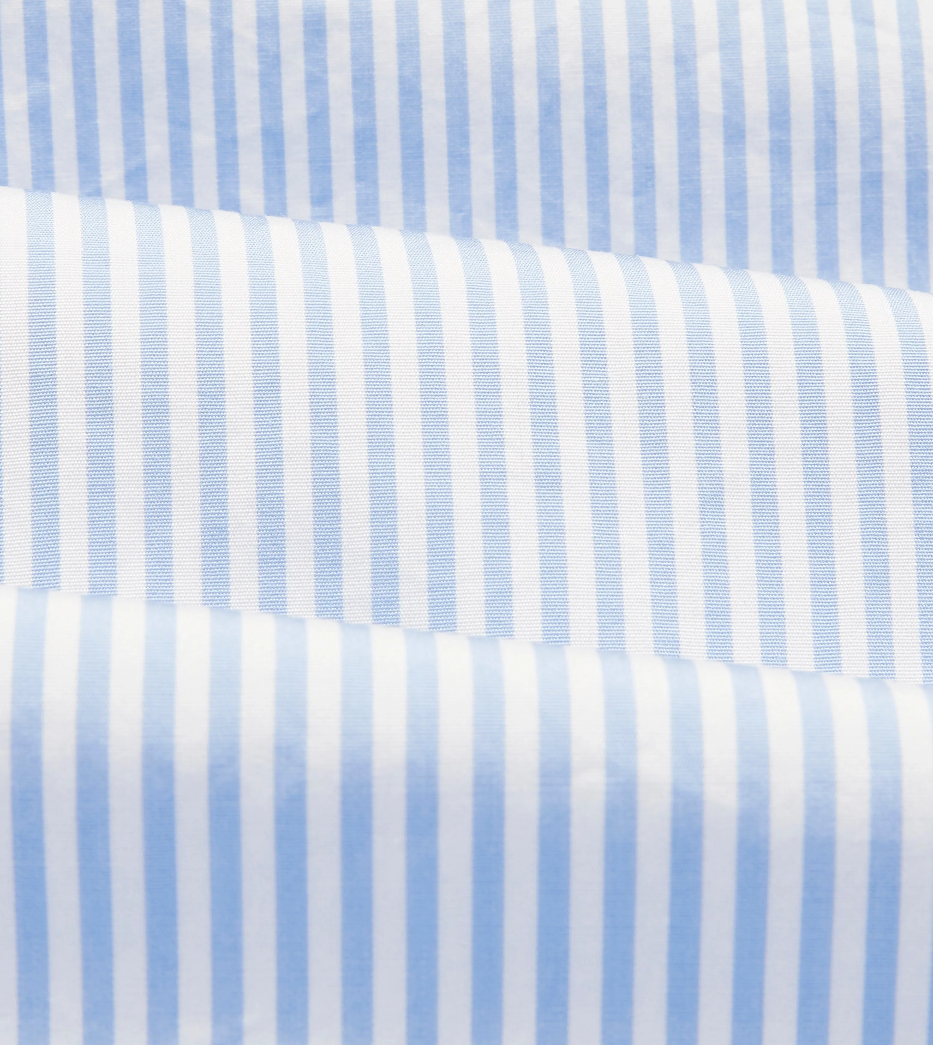 Light Blue Bengal Stripe Cotton Poplin Button-Down Shirt