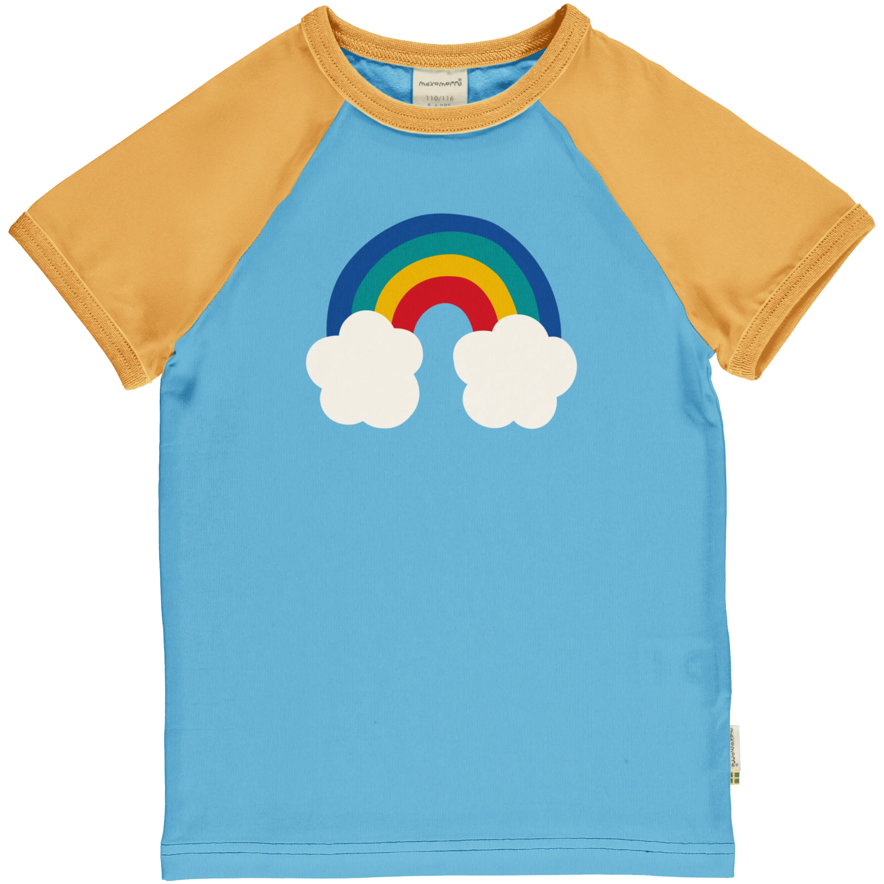 Maxomorra Rainbow Organic Cotton Single Print Short Sleeved Top