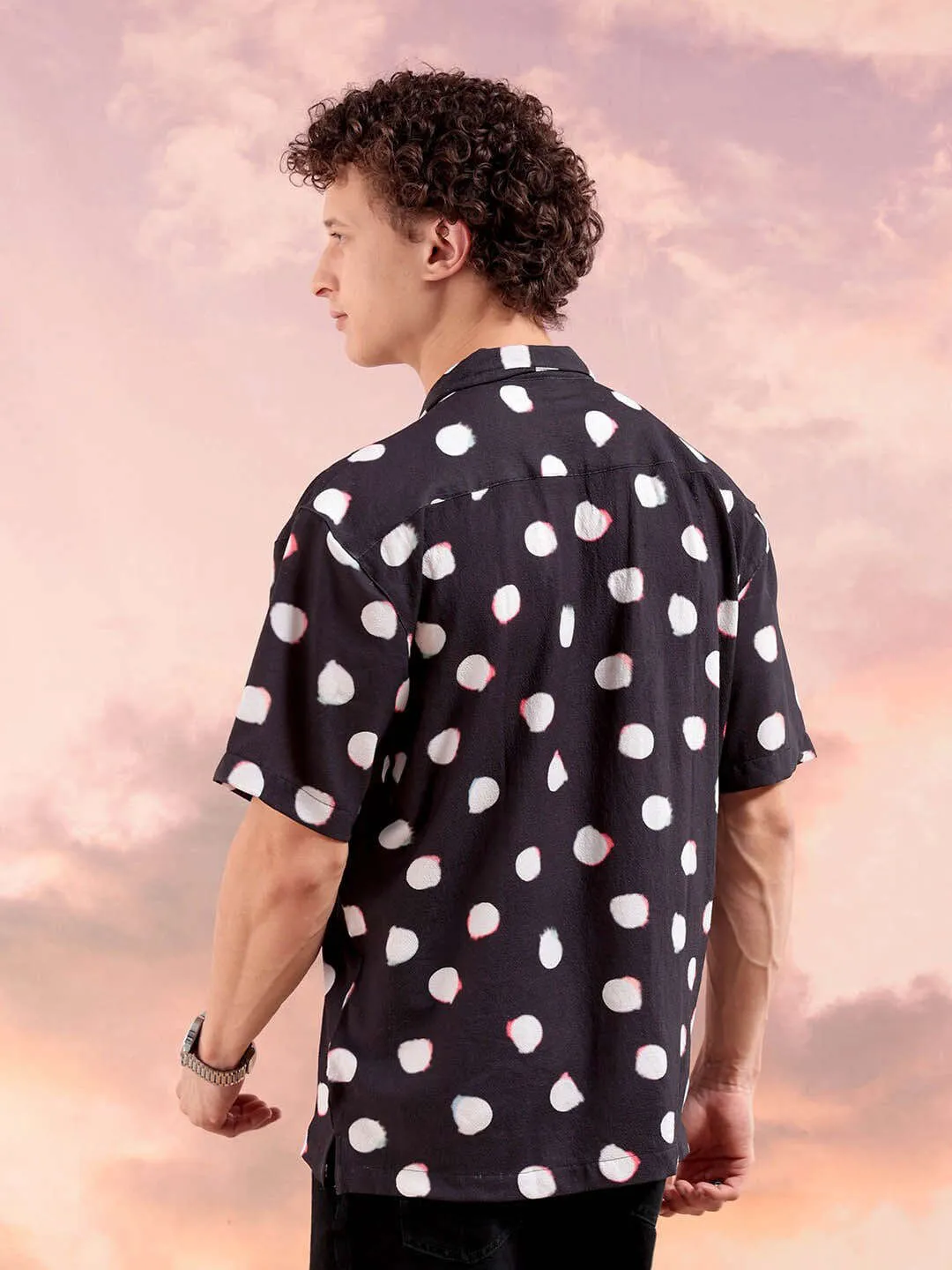 Men Abstract Printed Relaxed Fit Shirt