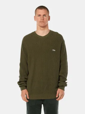 Misfit Downer Cables Knit Crew - Khaki