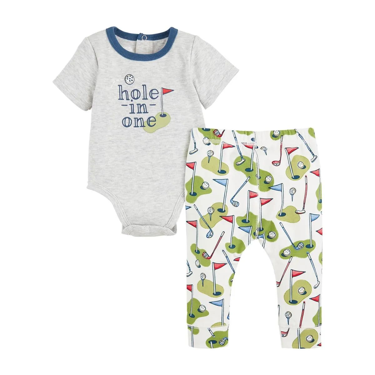 Mud Pie Golf Crawler & Pant 2pc Set