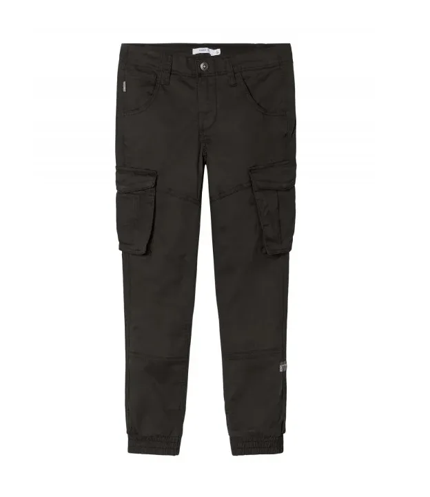 Name It boys' cargo trousers in stretch cotton 13151735 black