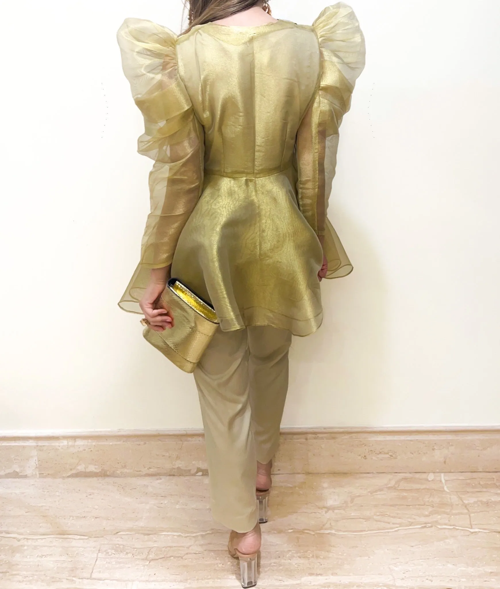 Nashq | Golden Organza Set