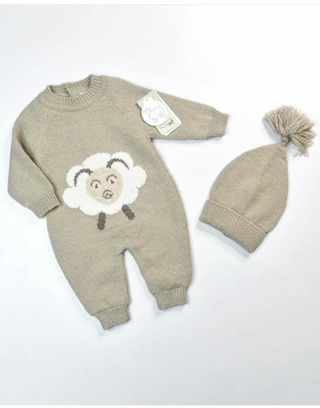 Nipperland Baby Set-Babydecke-Strickoverall mit Mütze - 6503