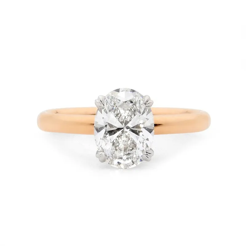 Oval Diamond Solitaire Ring